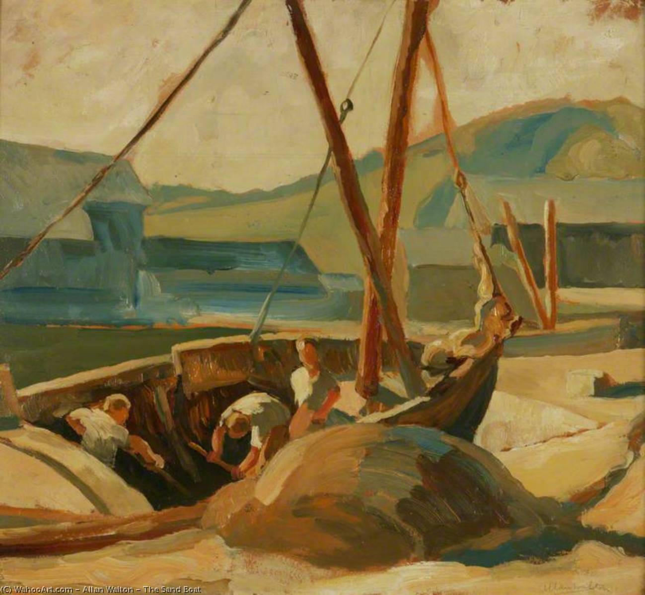 Wikioo.org - The Encyclopedia of Fine Arts - Painting, Artwork by Allan Walton - The Sand Boat