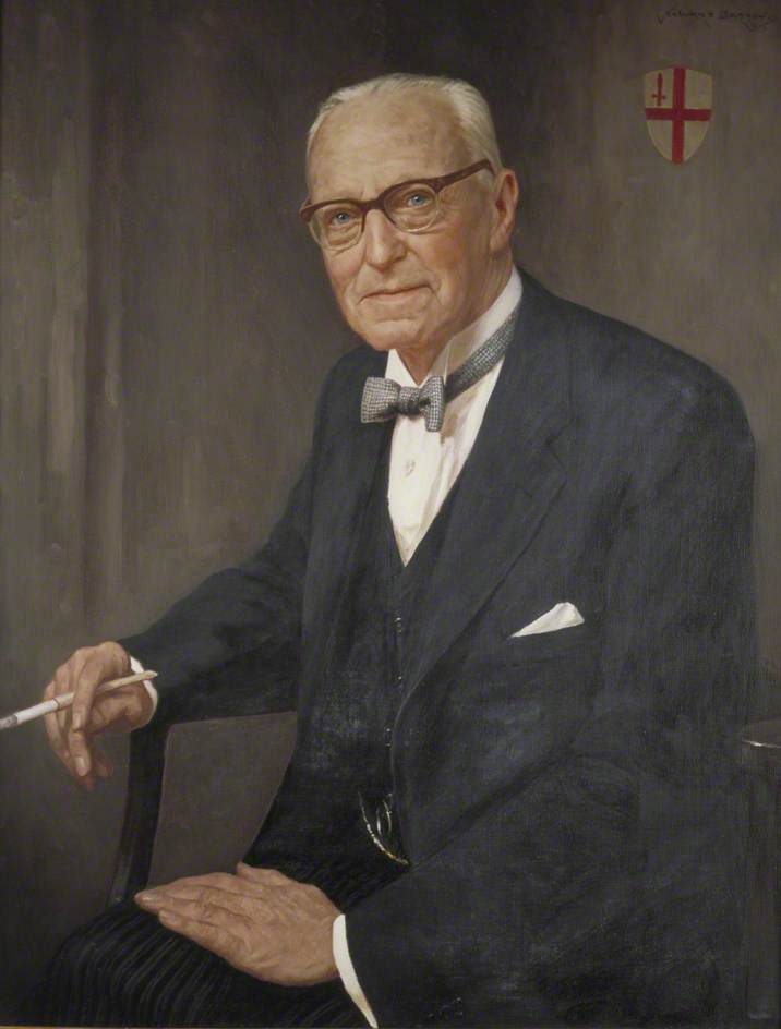 Wikioo.org - The Encyclopedia of Fine Arts - Painting, Artwork by Howard Barron - Sir Frank Newson Smith (1879–1971), Lord Mayor of London (1943–1944)