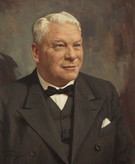 Wikioo.org - The Encyclopedia of Fine Arts - Painting, Artwork by Howard Barron - Alfred William Wills (1872–1949), Mayor of Bath (1918)