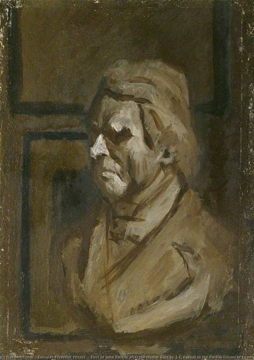 Wikioo.org - The Encyclopedia of Fine Arts - Painting, Artwork by Douglas Frederick Pittuck - Bust of John Ruskin after the Marble Bust by J. E. Boehm in the Ruskin School of Drawing