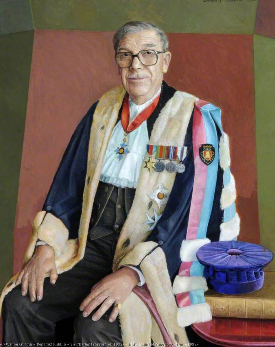 Wikioo.org - The Encyclopedia of Fine Arts - Painting, Artwork by Benedict Rubbra - Sir Charles Frossard (b.1922), KBE, Bailiff of Guernsey (1982–1992)