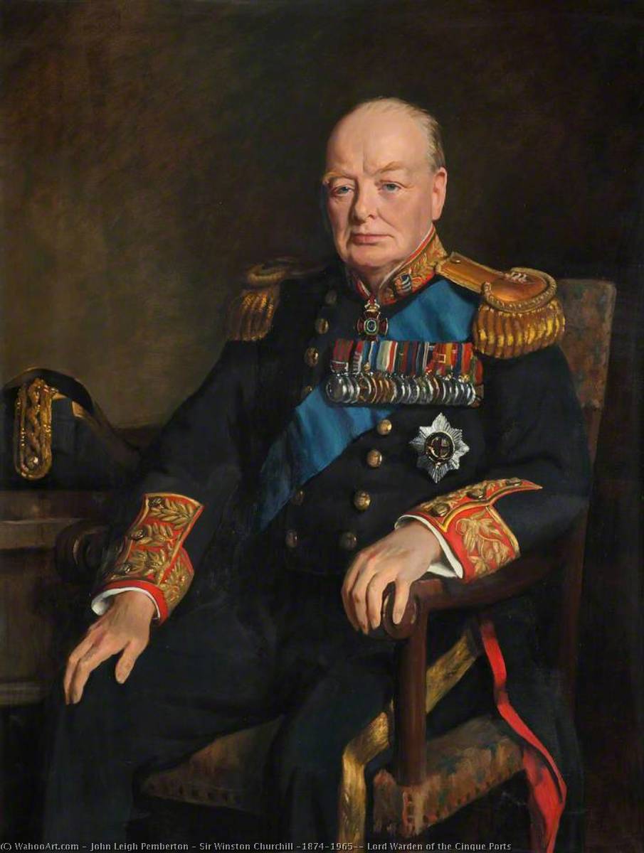 Wikioo.org - The Encyclopedia of Fine Arts - Painting, Artwork by John Leigh Pemberton - Sir Winston Churchill (1874–1965), Lord Warden of the Cinque Ports