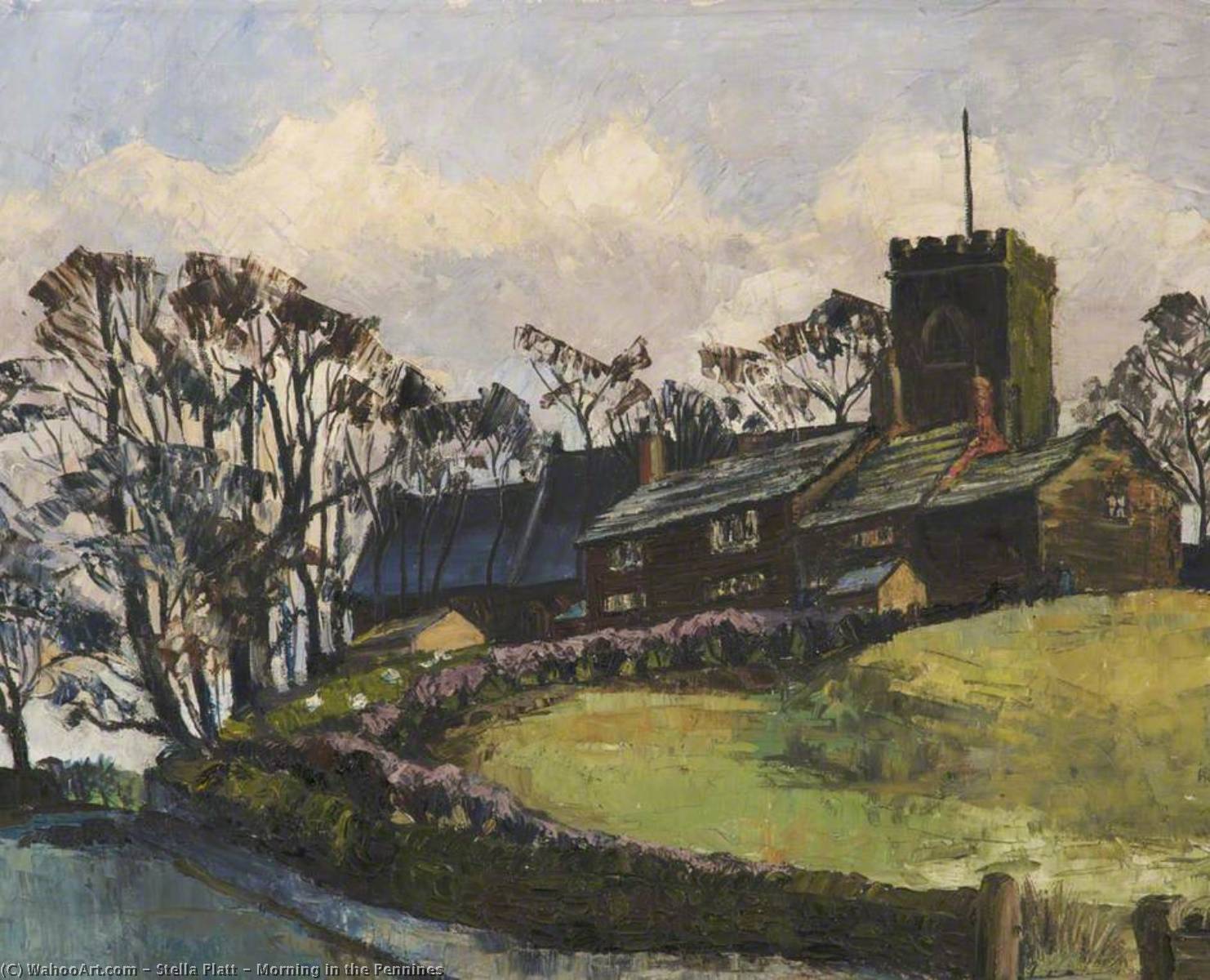 Wikioo.org - The Encyclopedia of Fine Arts - Painting, Artwork by Stella Platt - Morning in the Pennines