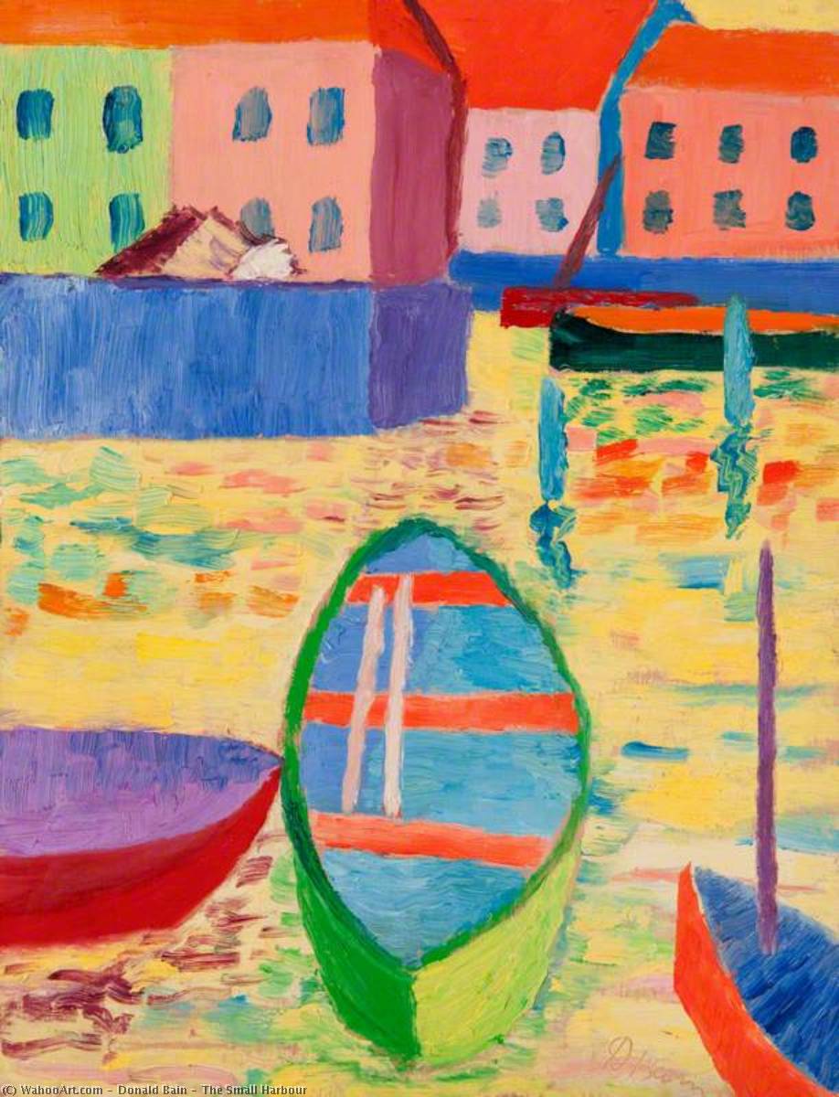WikiOO.org - אנציקלופדיה לאמנויות יפות - ציור, יצירות אמנות Donald Bain - The Small Harbour