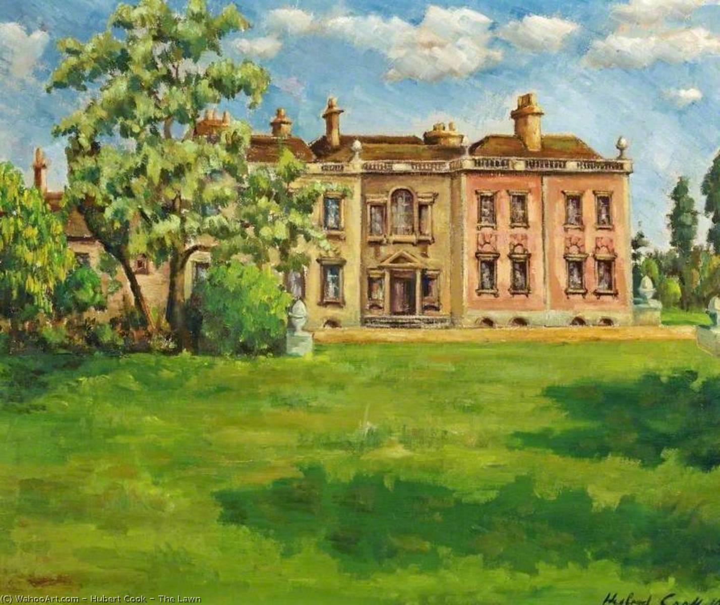 Wikioo.org - The Encyclopedia of Fine Arts - Painting, Artwork by Hubert Cook - The Lawn