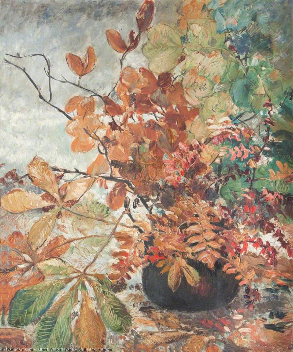 Wikioo.org - The Encyclopedia of Fine Arts - Painting, Artwork by Albert Edward Wade - Still Life, Autumn