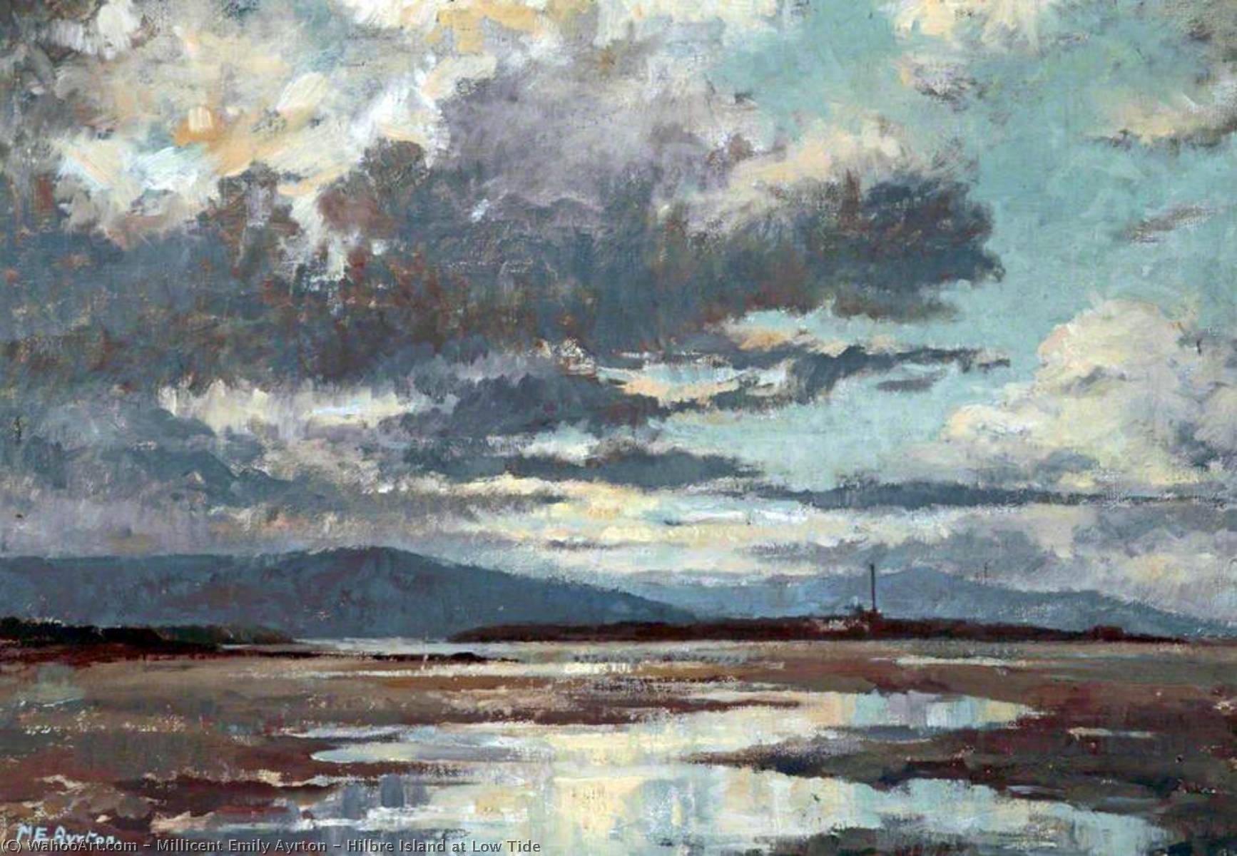 Wikioo.org - The Encyclopedia of Fine Arts - Painting, Artwork by Millicent Emily Ayrton - Hilbre Island at Low Tide