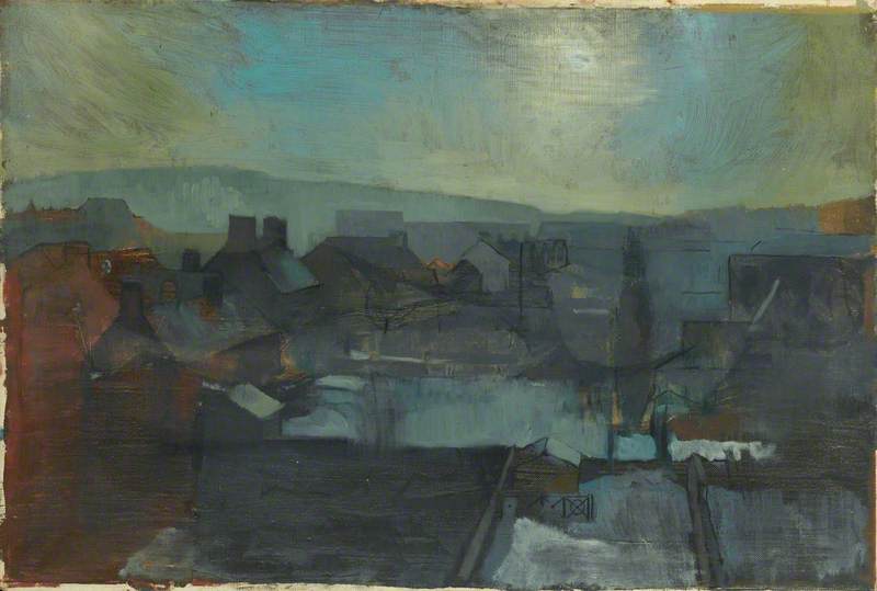 Wikioo.org - The Encyclopedia of Fine Arts - Painting, Artwork by Colin Graham Frederick Hayes - Oxford Roofs, January 1947