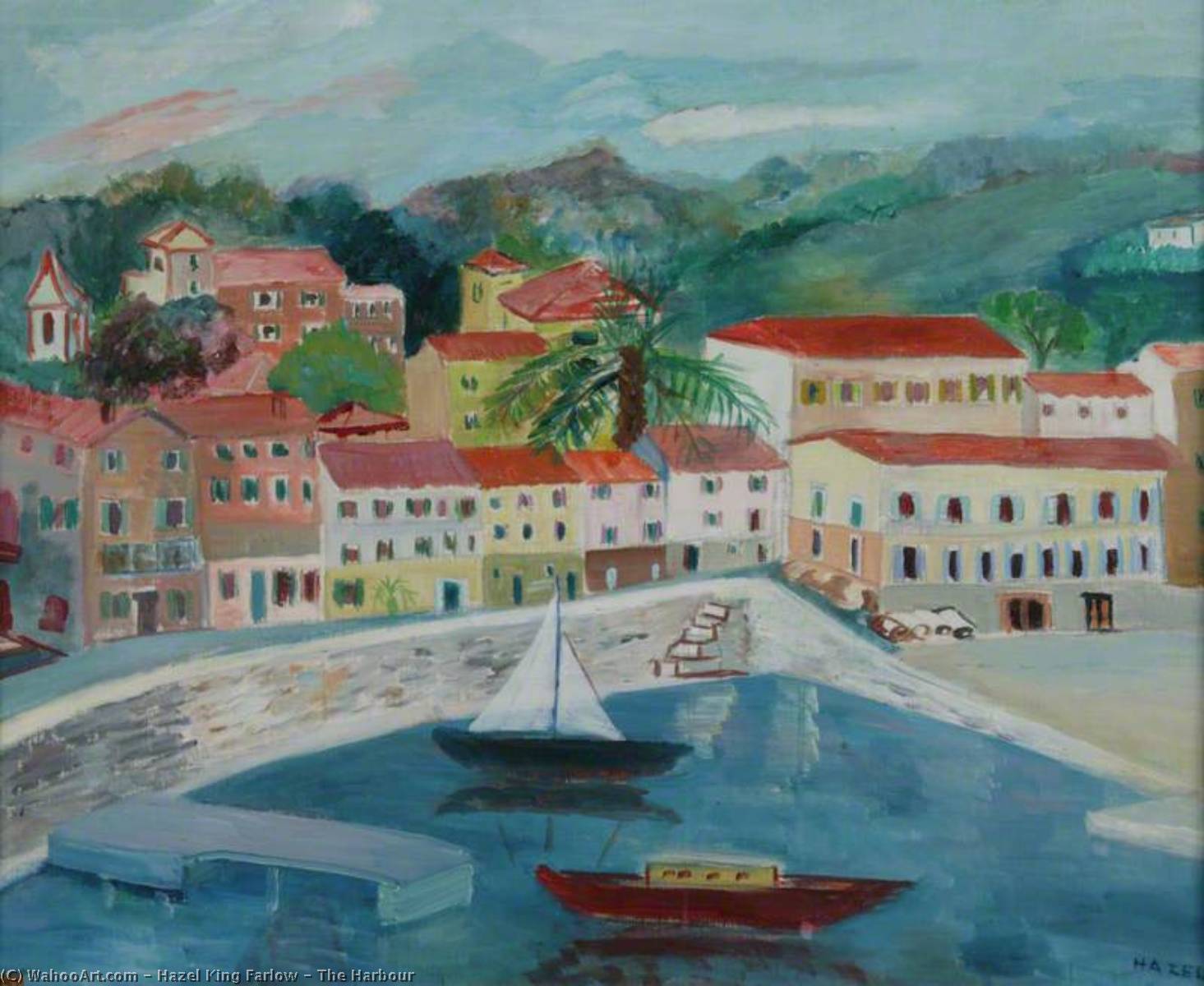 Wikioo.org - The Encyclopedia of Fine Arts - Painting, Artwork by Hazel King Farlow - The Harbour
