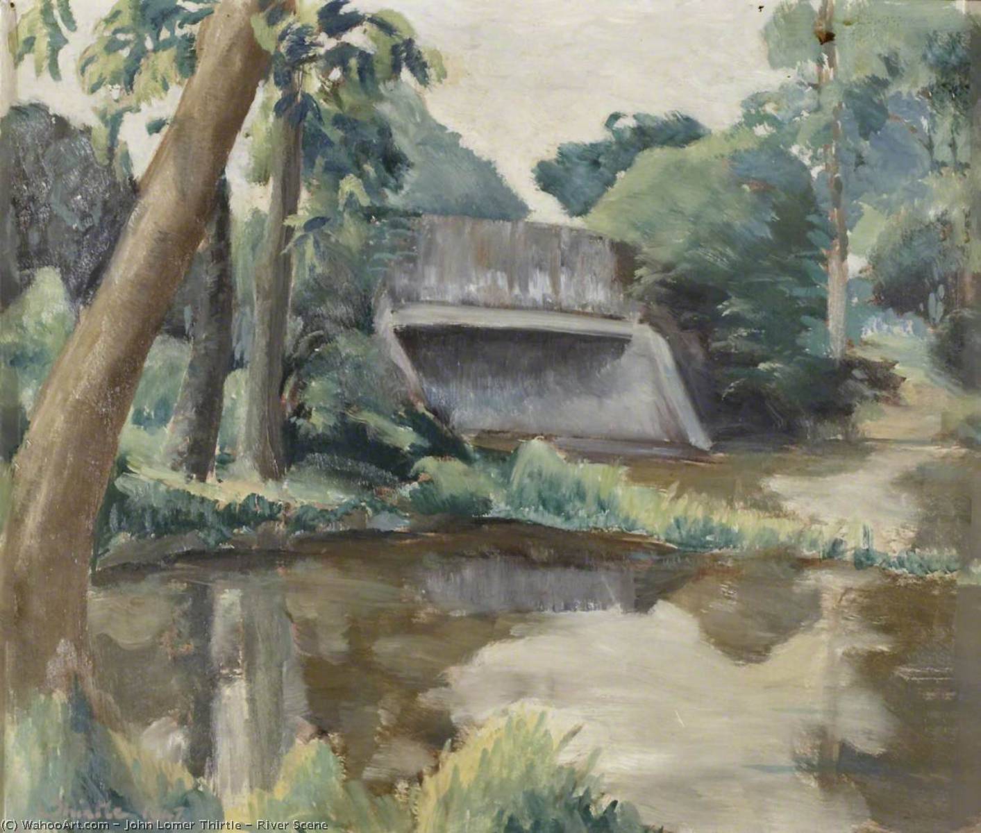Wikioo.org - The Encyclopedia of Fine Arts - Painting, Artwork by John Lomer Thirtle - River Scene