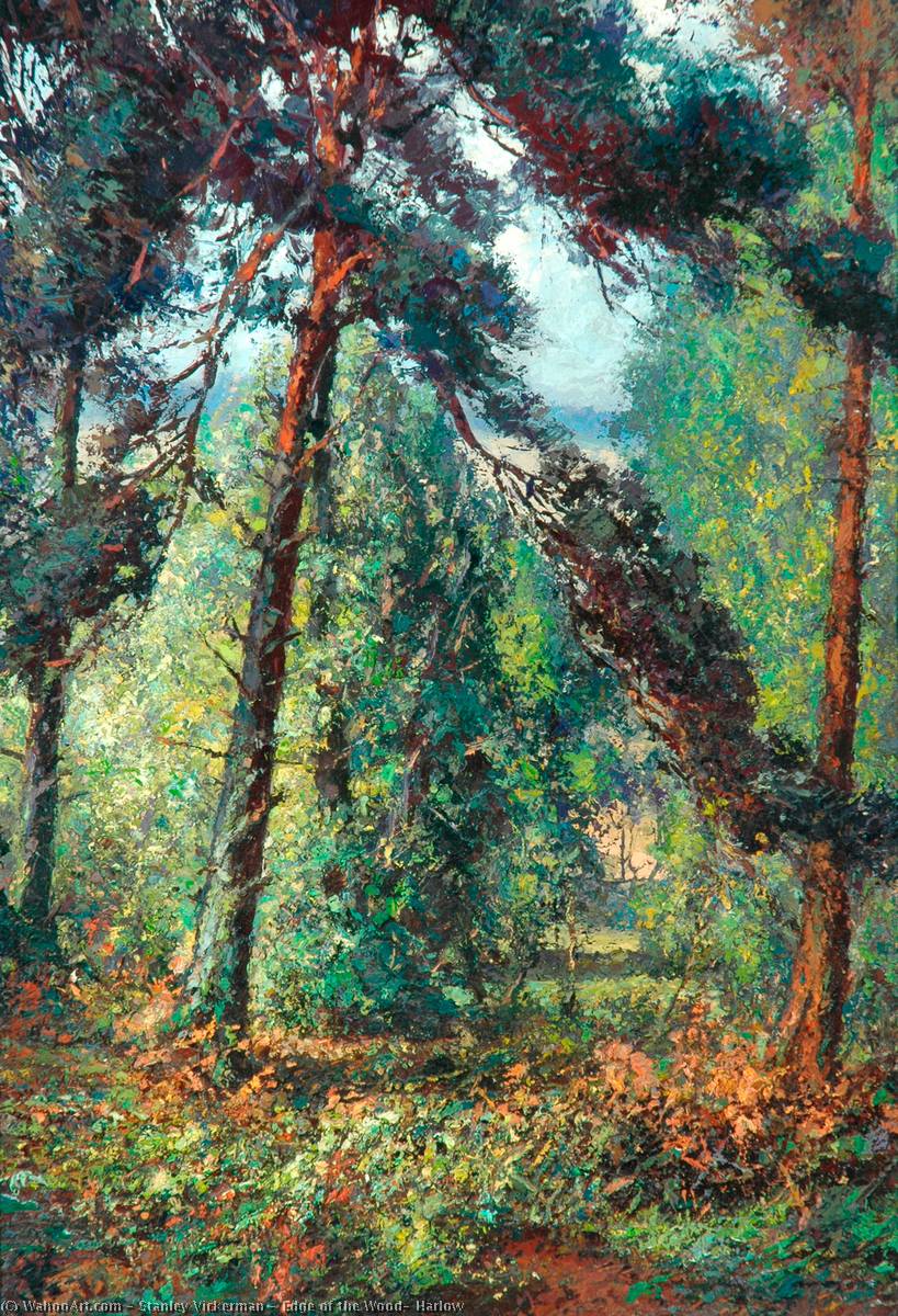 Wikioo.org - The Encyclopedia of Fine Arts - Painting, Artwork by Stanley Vickerman - Edge of the Wood, Harlow