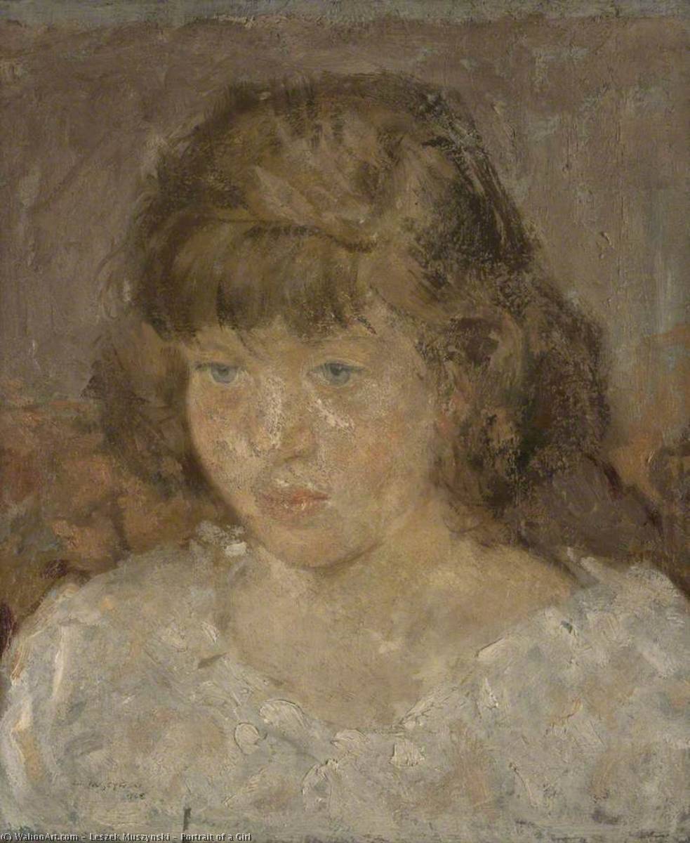 Wikioo.org - The Encyclopedia of Fine Arts - Painting, Artwork by Leszek Muszynski - Portrait of a Girl
