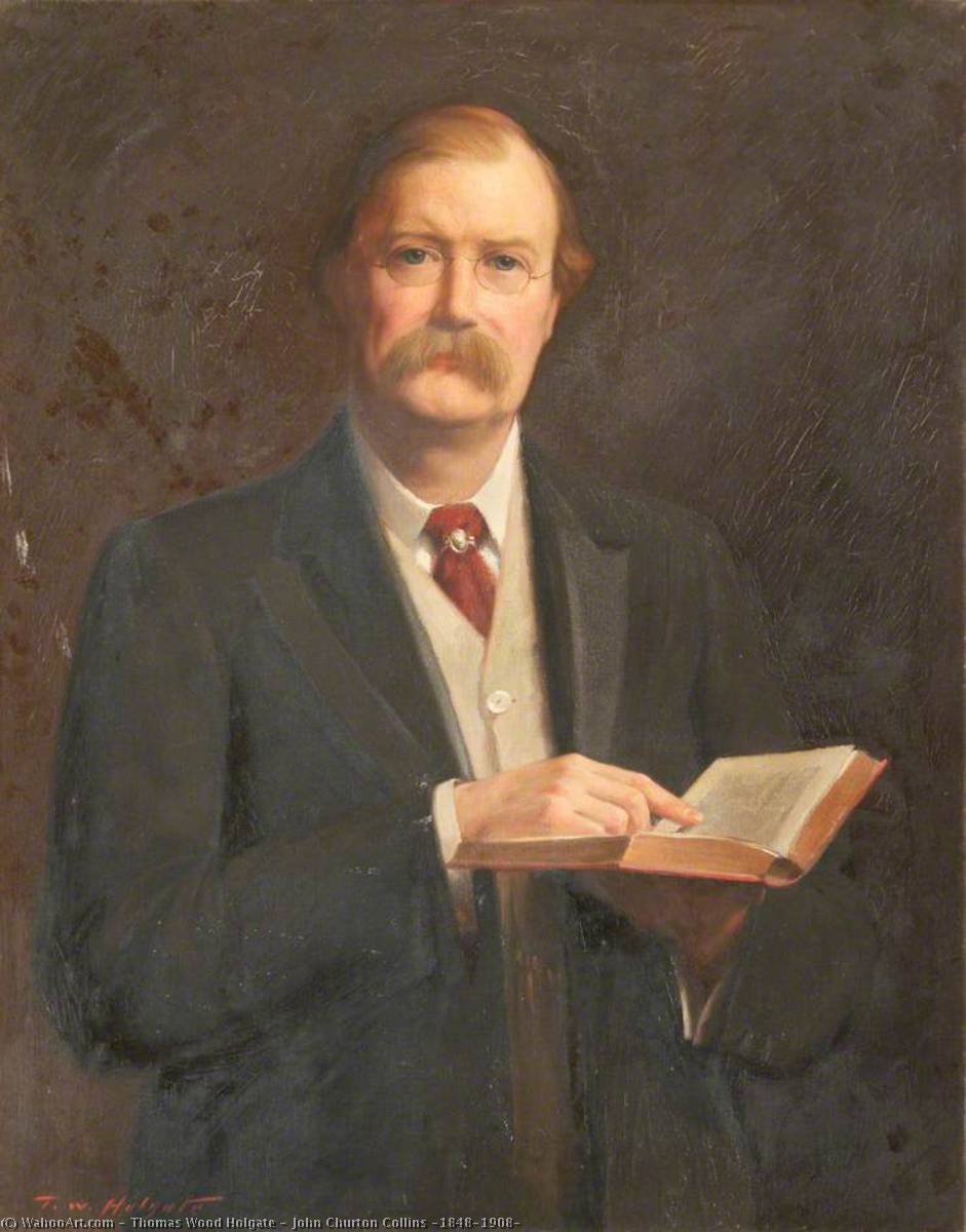 Wikioo.org - The Encyclopedia of Fine Arts - Painting, Artwork by Thomas Wood Holgate - John Churton Collins (1848–1908)