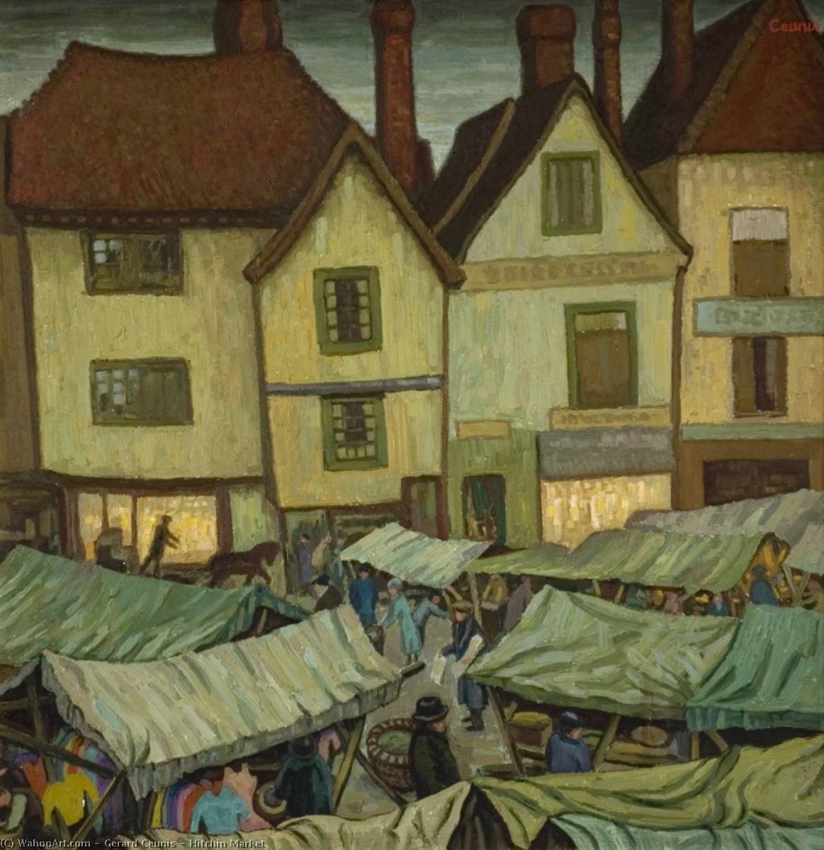 Wikioo.org - The Encyclopedia of Fine Arts - Painting, Artwork by Gerard Ceunis - Hitchin Market