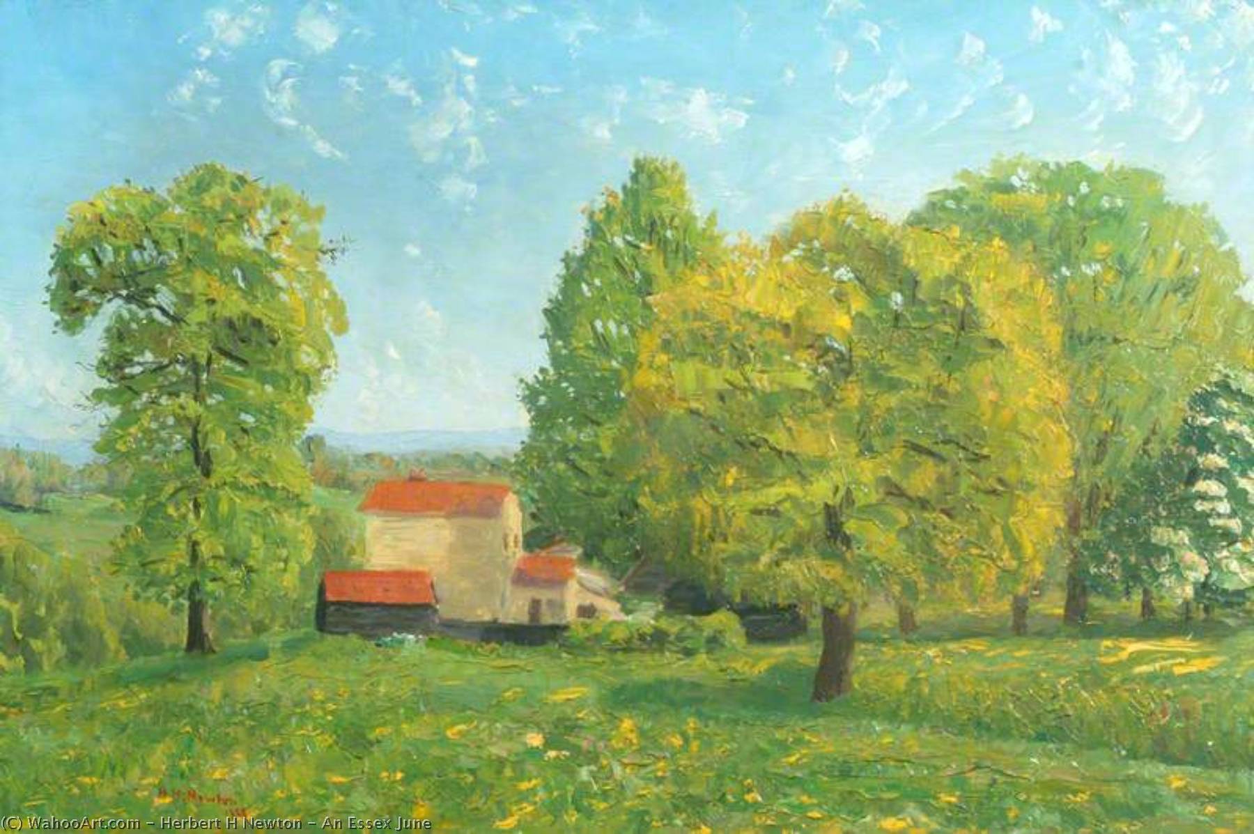 Wikioo.org - The Encyclopedia of Fine Arts - Painting, Artwork by Herbert H Newton - An Essex June