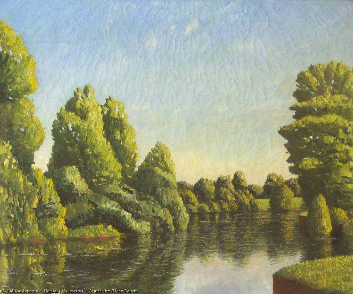 Wikioo.org - The Encyclopedia of Fine Arts - Painting, Artwork by Herbert H Newton - Where the River Bends