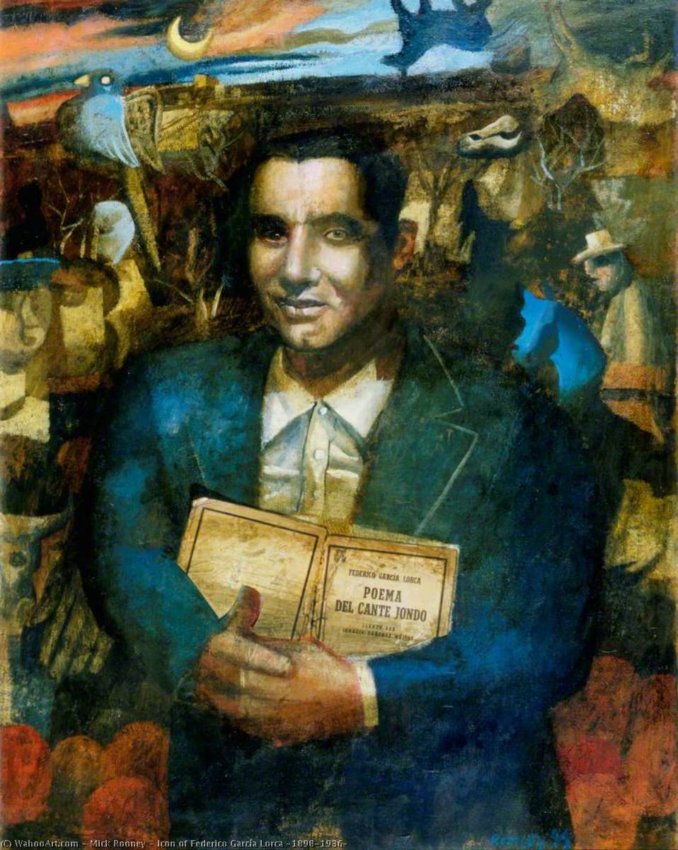 Wikioo.org - The Encyclopedia of Fine Arts - Painting, Artwork by Mick Rooney - Icon of Federico García Lorca (1898–1936)
