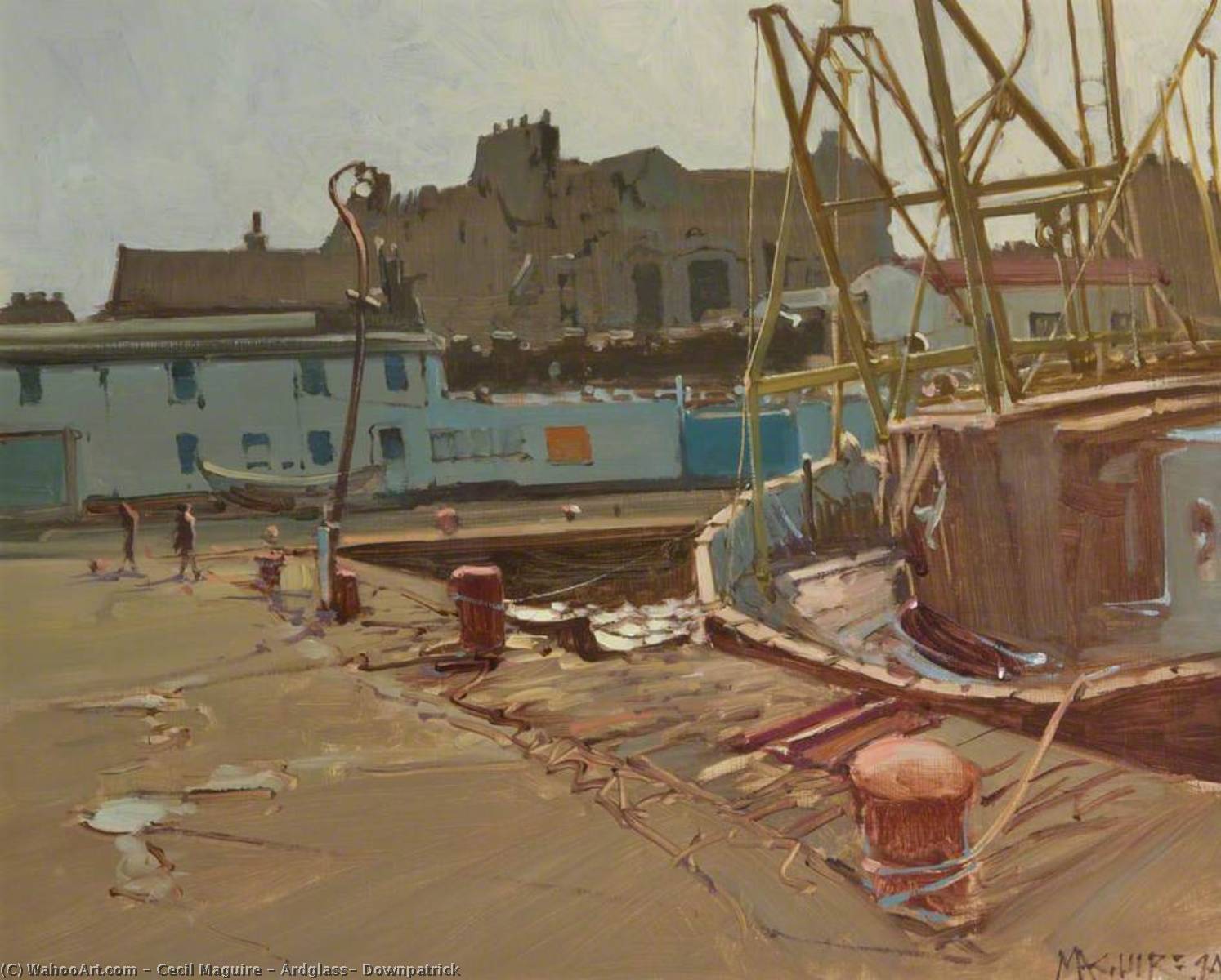 Wikioo.org - The Encyclopedia of Fine Arts - Painting, Artwork by Cecil Maguire - Ardglass, Downpatrick