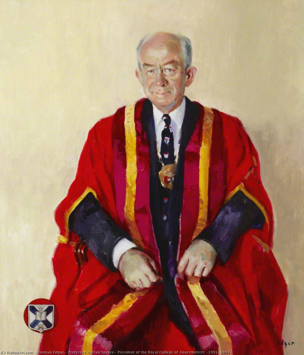 Wikioo.org - The Encyclopedia of Fine Arts - Painting, Artwork by Norman Edgar - Professor Alistair Spence, President of the Royal College of Anaesthetists (1991–1994)