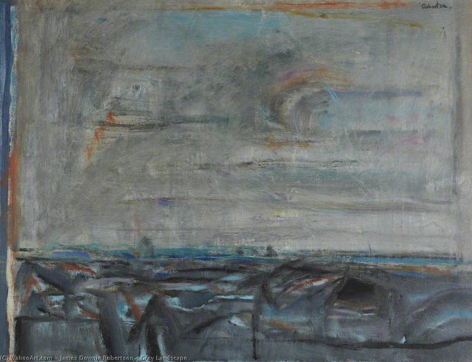 Wikioo.org - The Encyclopedia of Fine Arts - Painting, Artwork by James Downie Robertson - Grey Landscape