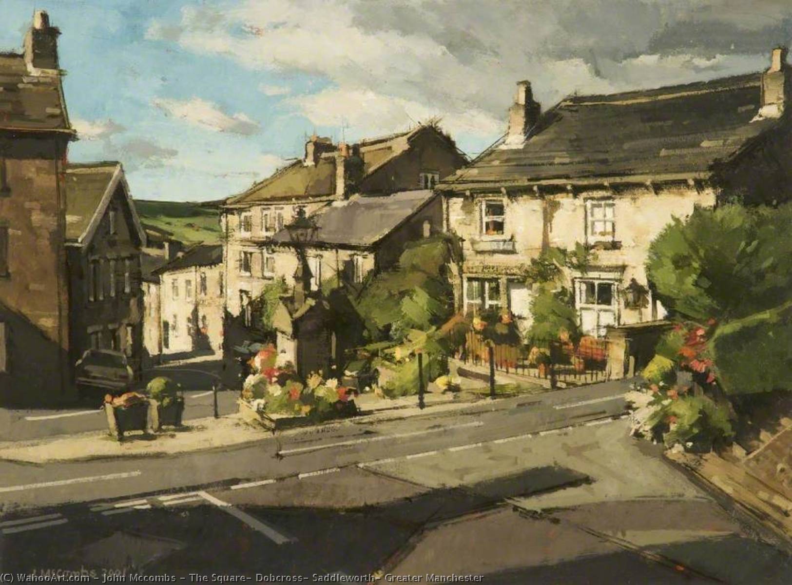 Wikioo.org - The Encyclopedia of Fine Arts - Painting, Artwork by John Mccombs - The Square, Dobcross, Saddleworth, Greater Manchester