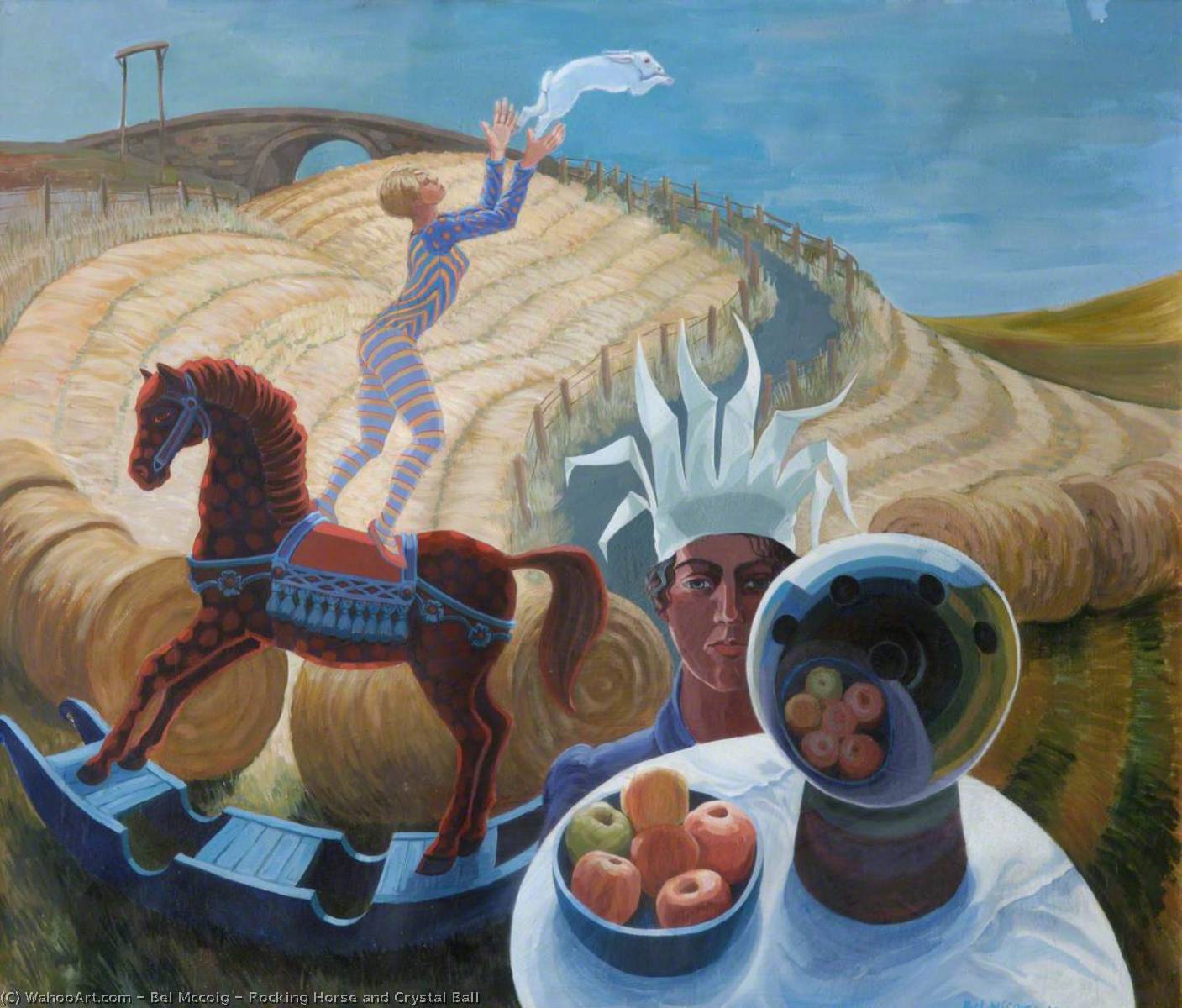 Wikioo.org - The Encyclopedia of Fine Arts - Painting, Artwork by Bel Mccoig - Rocking Horse and Crystal Ball