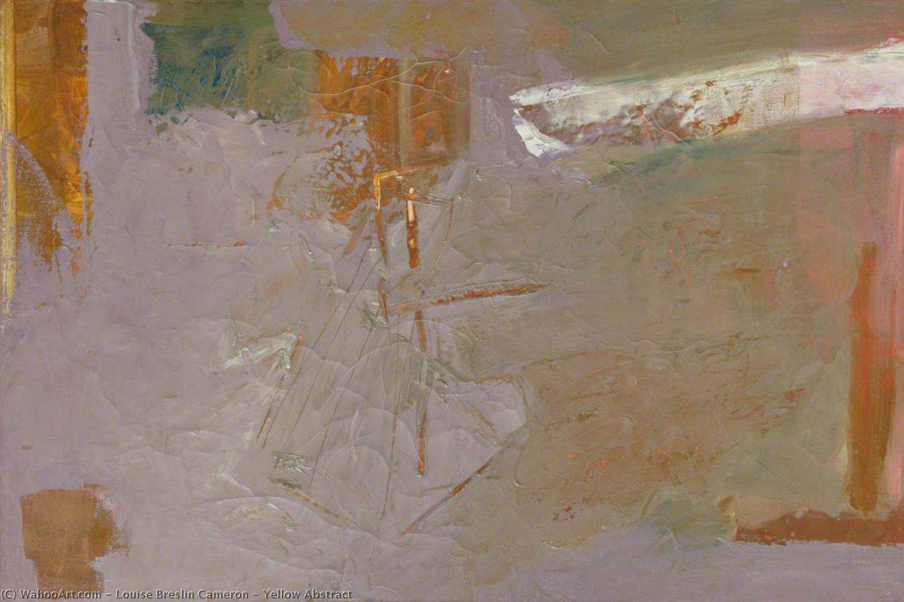 Wikioo.org - The Encyclopedia of Fine Arts - Painting, Artwork by Louise Breslin Cameron - Yellow Abstract