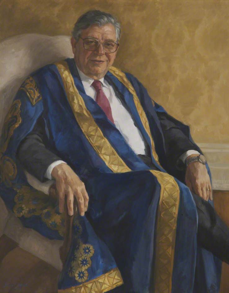 Wikioo.org - The Encyclopedia of Fine Arts - Painting, Artwork by Juliet Wood - Sir Walter Bodmer (b.1936), Third Chancellor of the University of Salford (1995–2005)