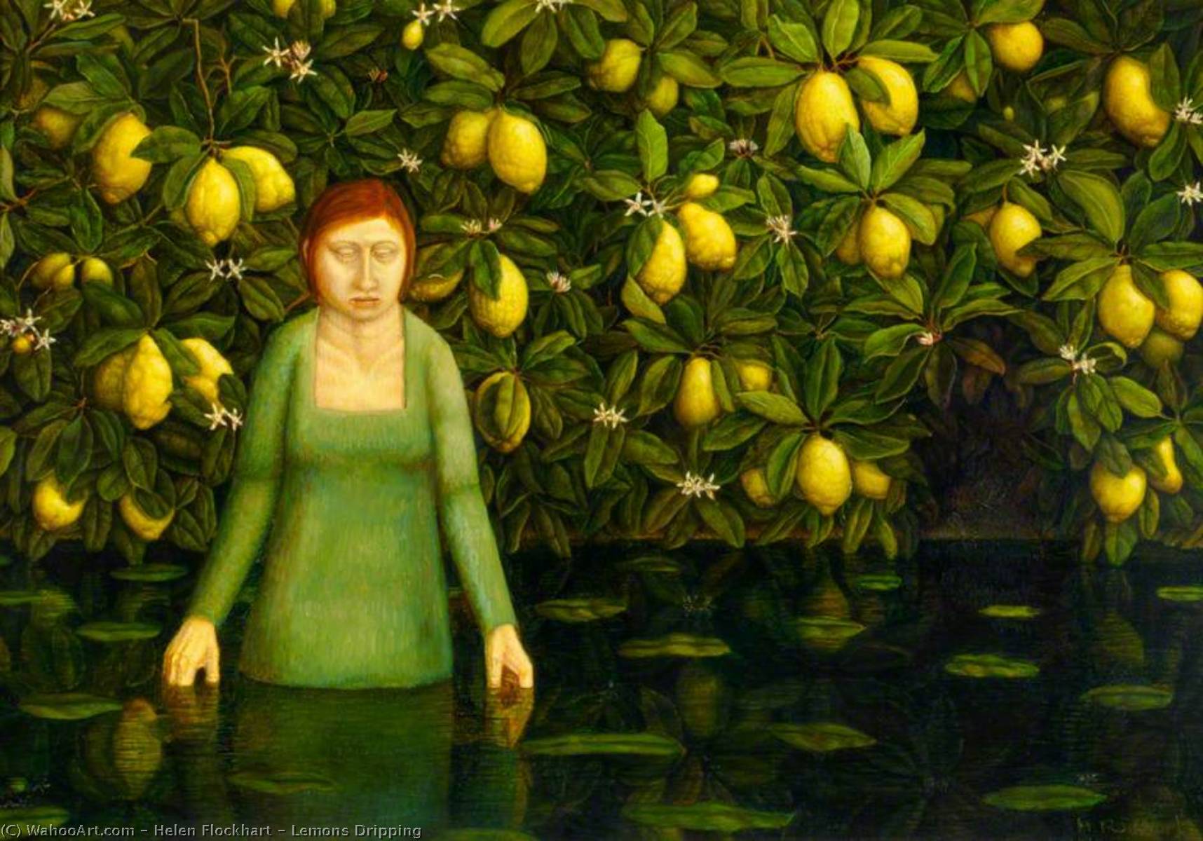 Wikioo.org - The Encyclopedia of Fine Arts - Painting, Artwork by Helen Flockhart - Lemons Dripping