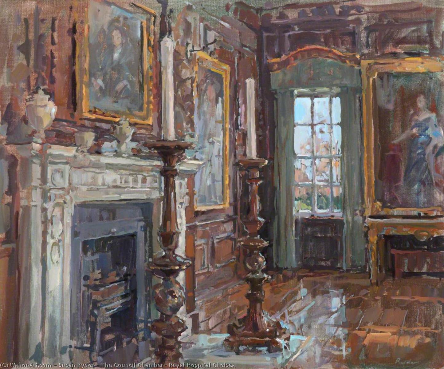 Wikioo.org - The Encyclopedia of Fine Arts - Painting, Artwork by Susan Ryder - The Council Chamber, Royal Hospital Chelsea