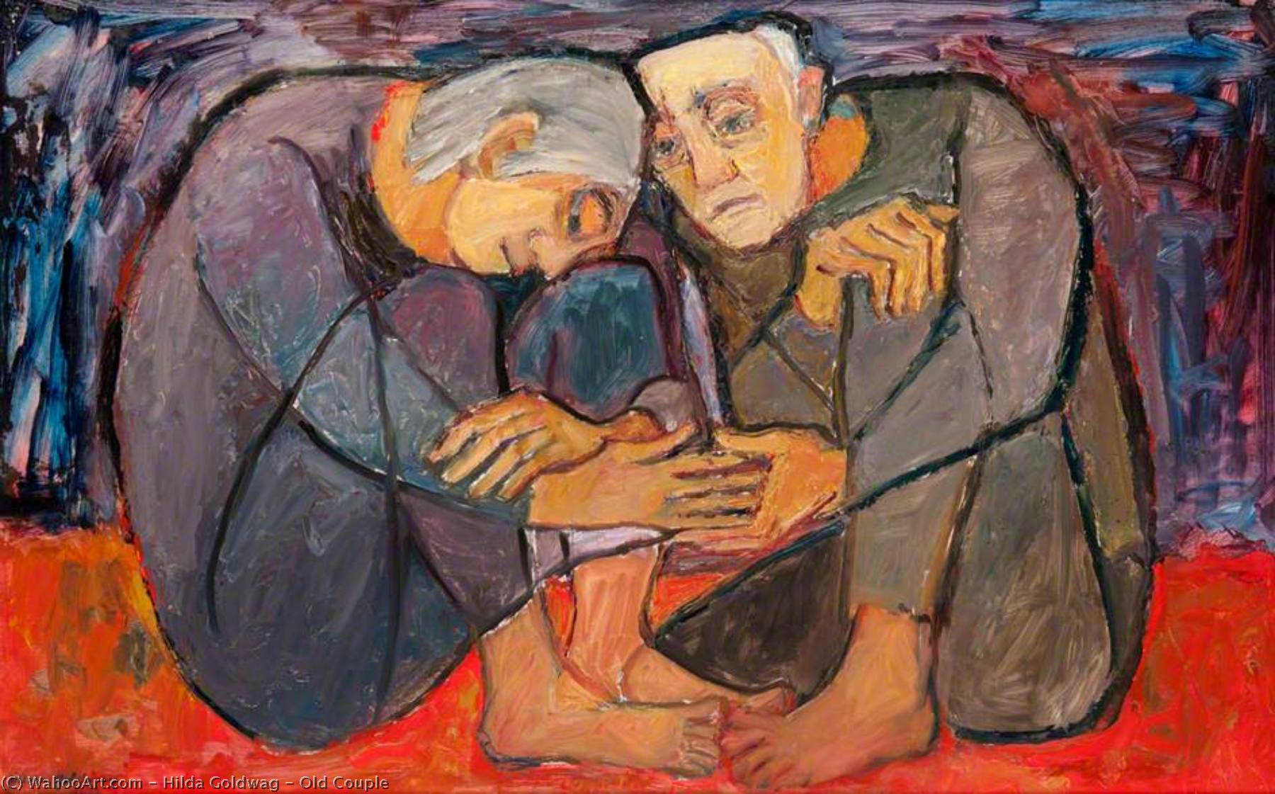 Wikioo.org - The Encyclopedia of Fine Arts - Painting, Artwork by Hilda Goldwag - Old Couple