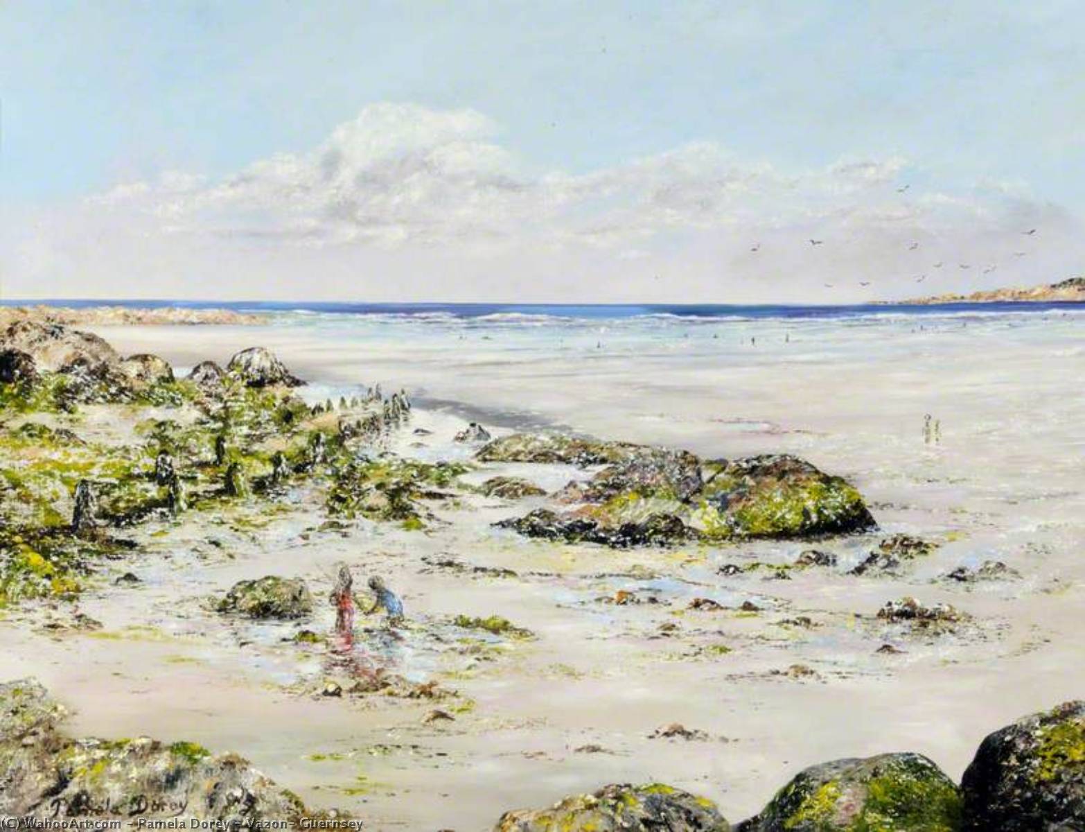 Wikioo.org - The Encyclopedia of Fine Arts - Painting, Artwork by Pamela Dorey - Vazon, Guernsey