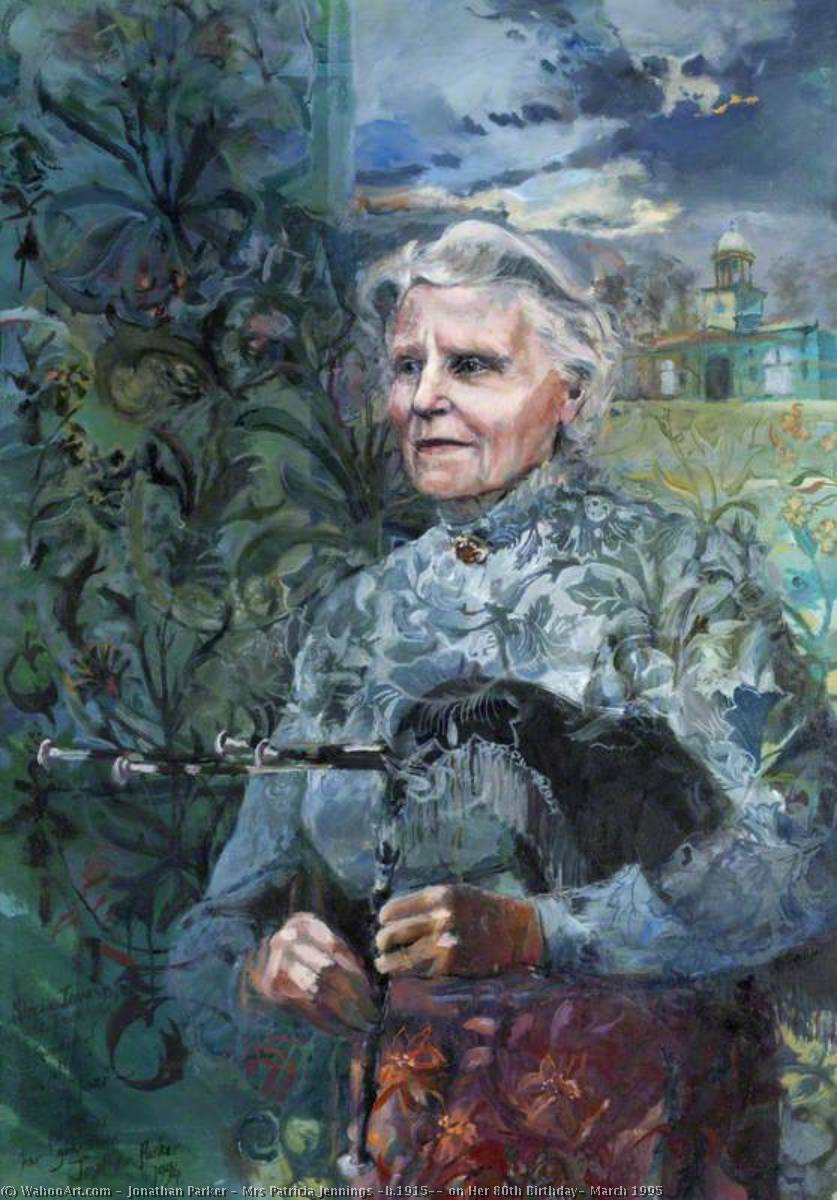Wikioo.org - The Encyclopedia of Fine Arts - Painting, Artwork by Jonathan Parker - Mrs Patricia Jennings (b.1915), on Her 80th Birthday, March 1995