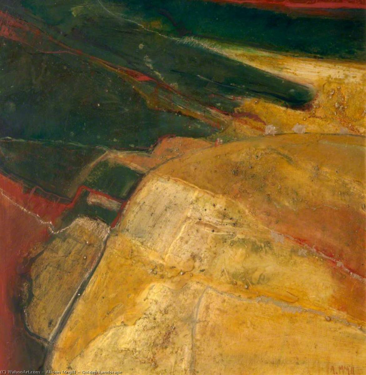 WikiOO.org - Encyclopedia of Fine Arts - Maalaus, taideteos Alison Mcgill - Golden Landscape