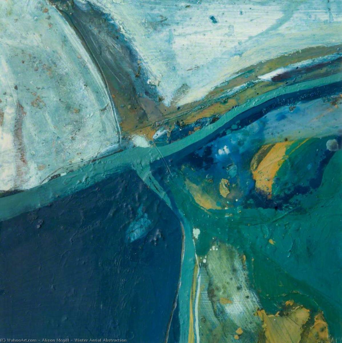 WikiOO.org - Encyclopedia of Fine Arts - Målning, konstverk Alison Mcgill - Winter Aerial Abstraction