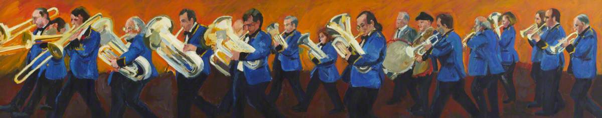 Wikioo.org - The Encyclopedia of Fine Arts - Painting, Artwork by Rosie Sayers - Fulham Marching Band