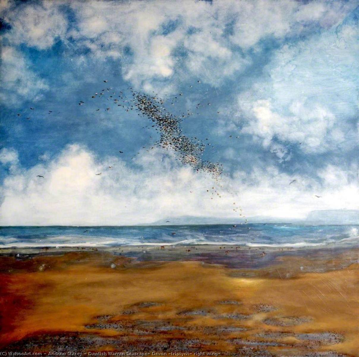 Wikioo.org - The Encyclopedia of Fine Arts - Painting, Artwork by Andrew Stacey - Dawlish Warren Seascape, Devon (triptych, right wing)