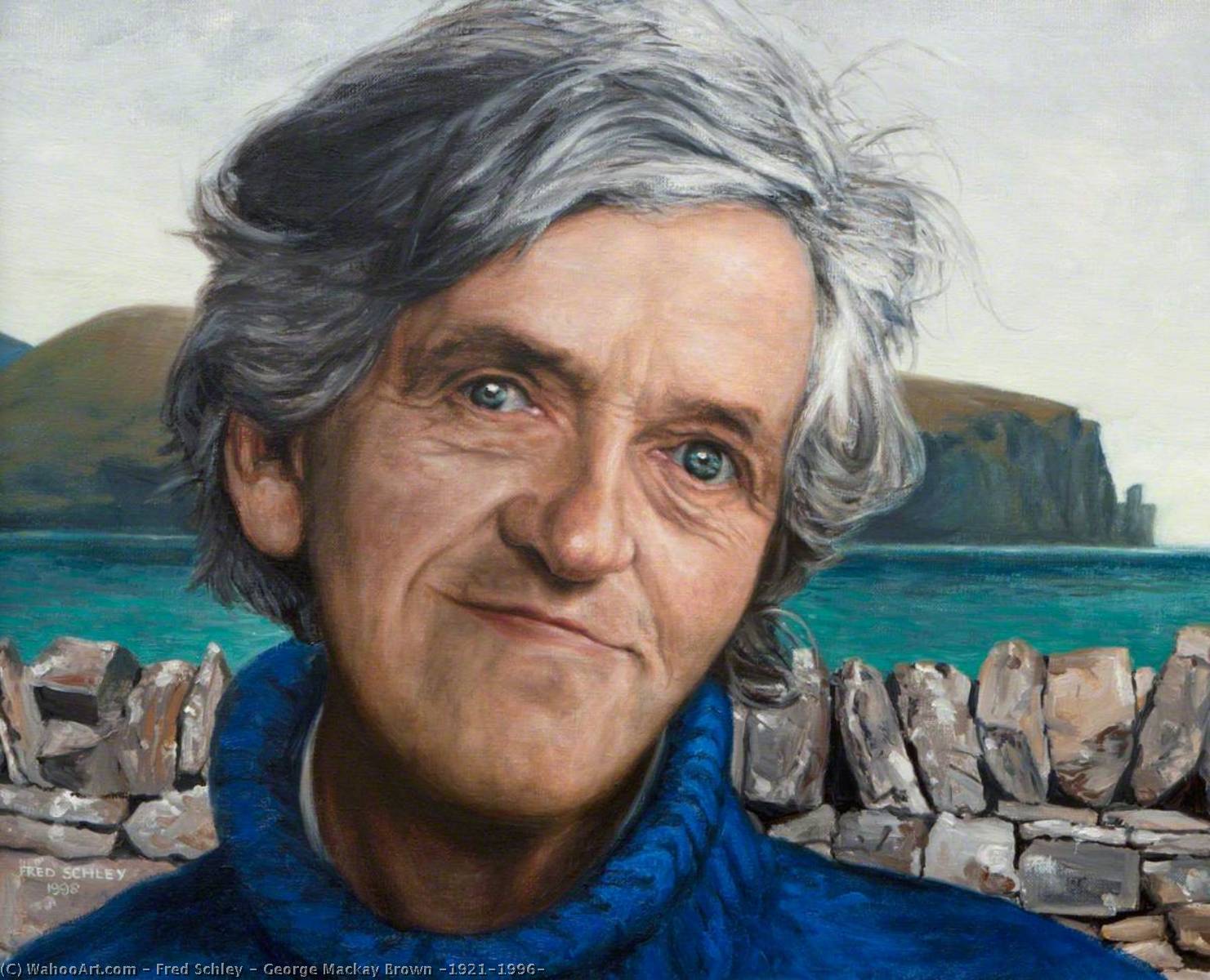 Wikioo.org - The Encyclopedia of Fine Arts - Painting, Artwork by Fred Schley - George Mackay Brown (1921–1996)