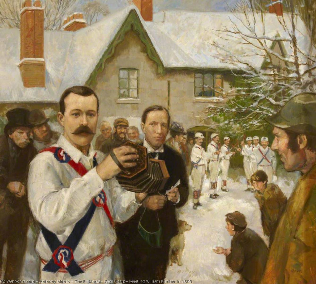 Wikioo.org - The Encyclopedia of Fine Arts - Painting, Artwork by Anthony Morris - The Folklorist, Cecil Sharp, Meeting William Kimber in 1899