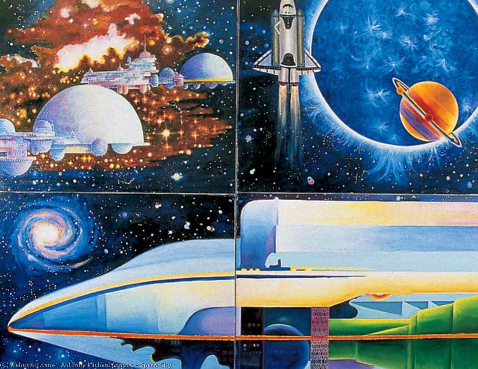 Wikioo.org - The Encyclopedia of Fine Arts - Painting, Artwork by Anthony Michael Crosse - Space City
