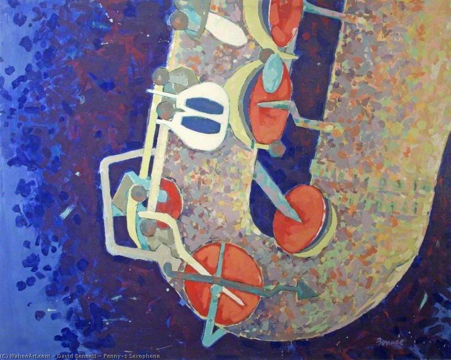 Wikioo.org - สารานุกรมวิจิตรศิลป์ - จิตรกรรม David Bennett - Penny's Saxophone