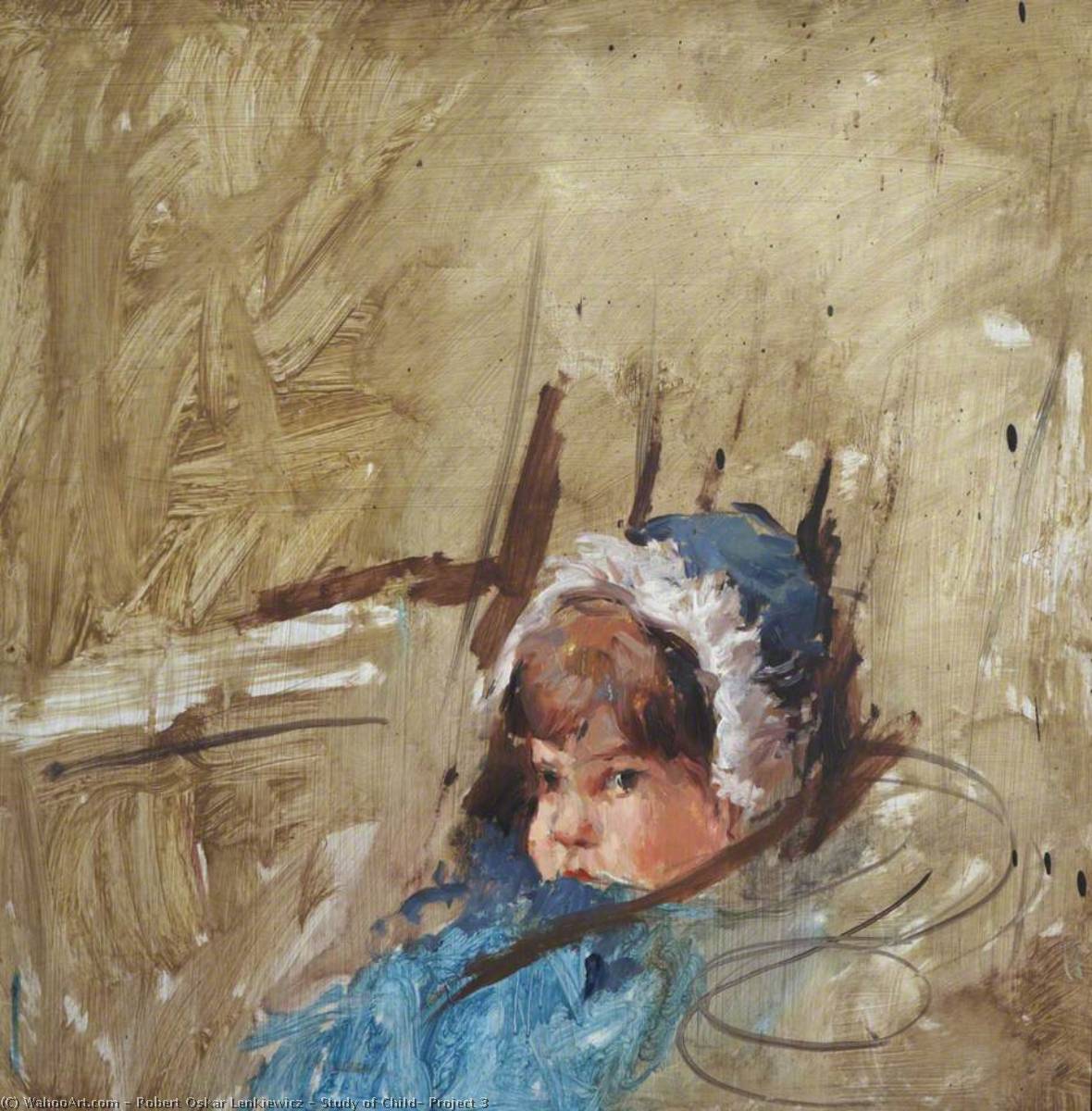 Wikioo.org - The Encyclopedia of Fine Arts - Painting, Artwork by Robert Oskar Lenkiewicz - Study of Child, Project 3