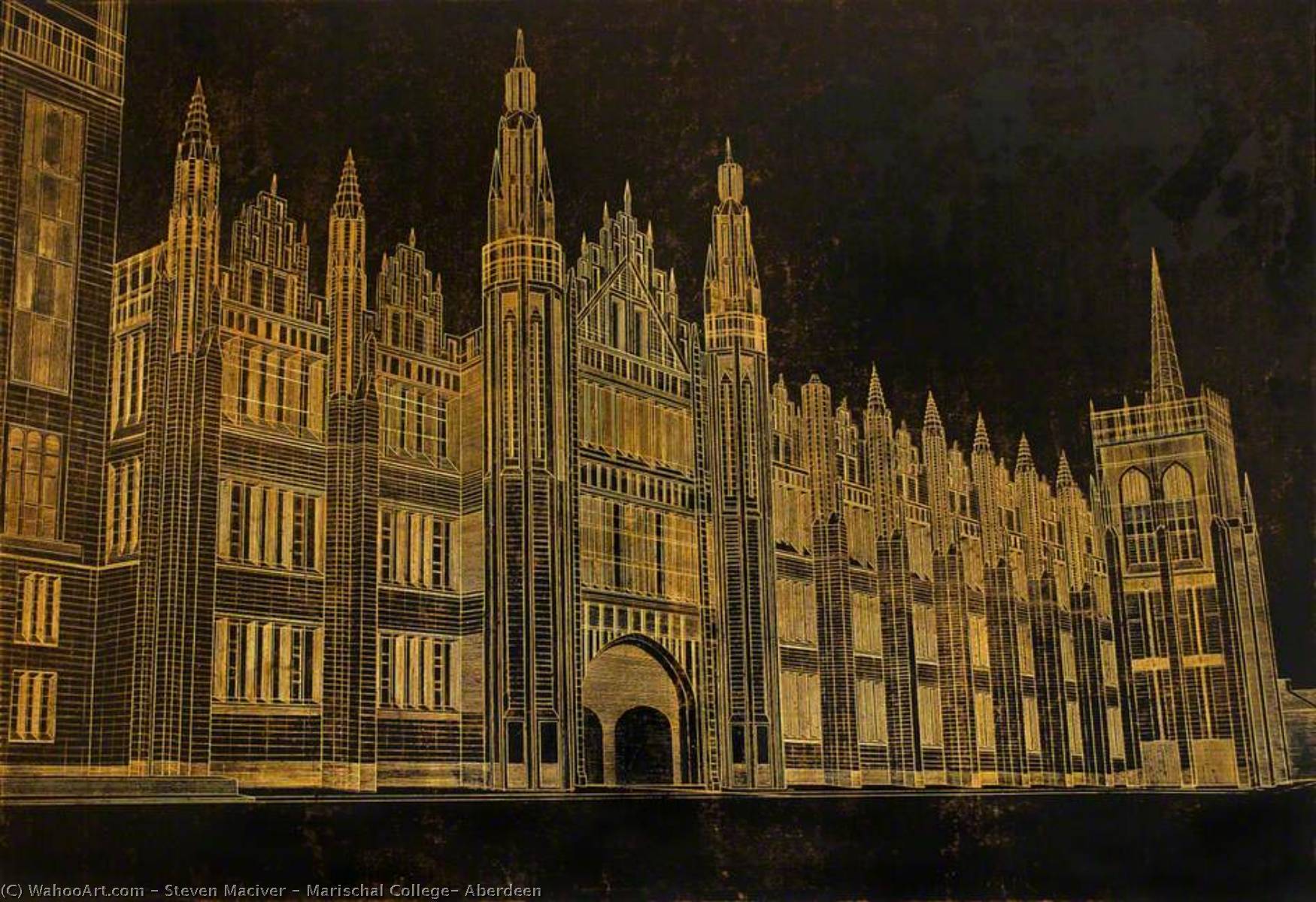 Wikioo.org - The Encyclopedia of Fine Arts - Painting, Artwork by Steven Maciver - Marischal College, Aberdeen