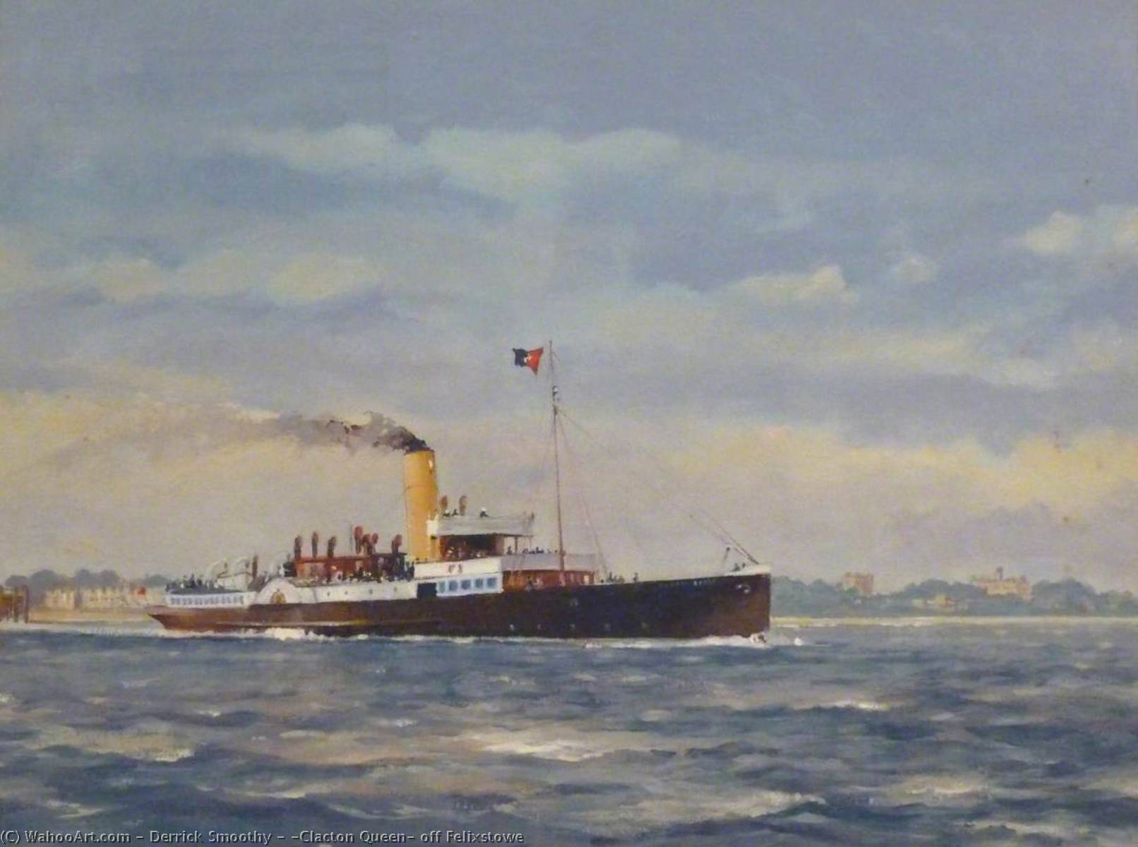 Wikioo.org - The Encyclopedia of Fine Arts - Painting, Artwork by Derrick Smoothy - 'Clacton Queen' off Felixstowe