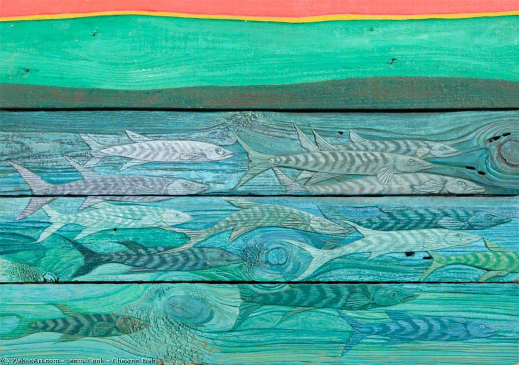 Wikioo.org - The Encyclopedia of Fine Arts - Painting, Artwork by Jenny Cook - Chevron Fish