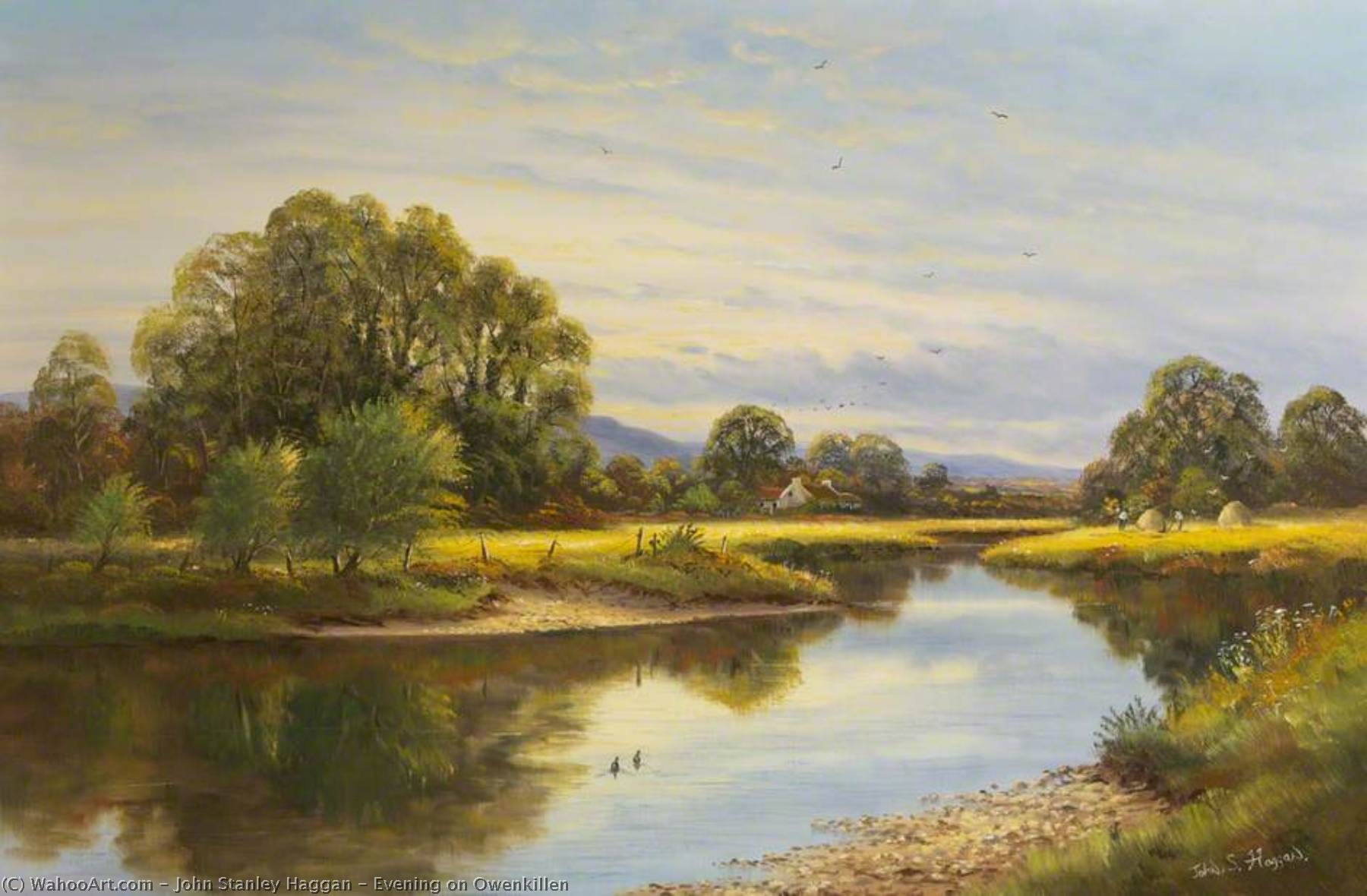 Wikioo.org - The Encyclopedia of Fine Arts - Painting, Artwork by John Stanley Haggan - Evening on Owenkillen