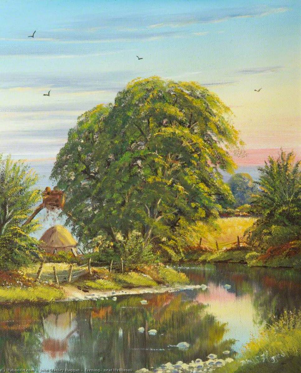 Wikioo.org - The Encyclopedia of Fine Arts - Painting, Artwork by John Stanley Haggan - Evening, near Wellbrook