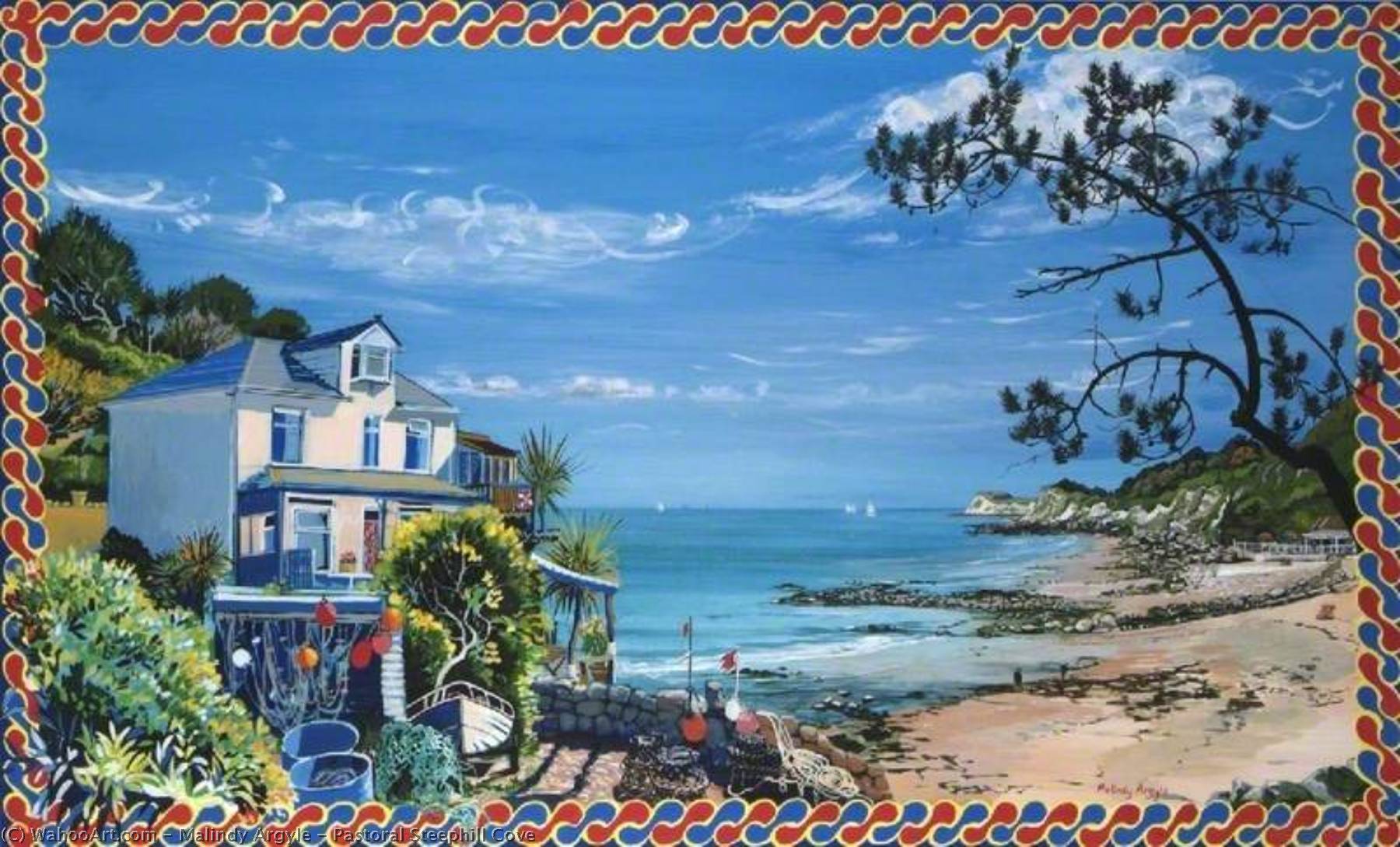 Wikioo.org - The Encyclopedia of Fine Arts - Painting, Artwork by Malindy Argyle - Pastoral Steephill Cove