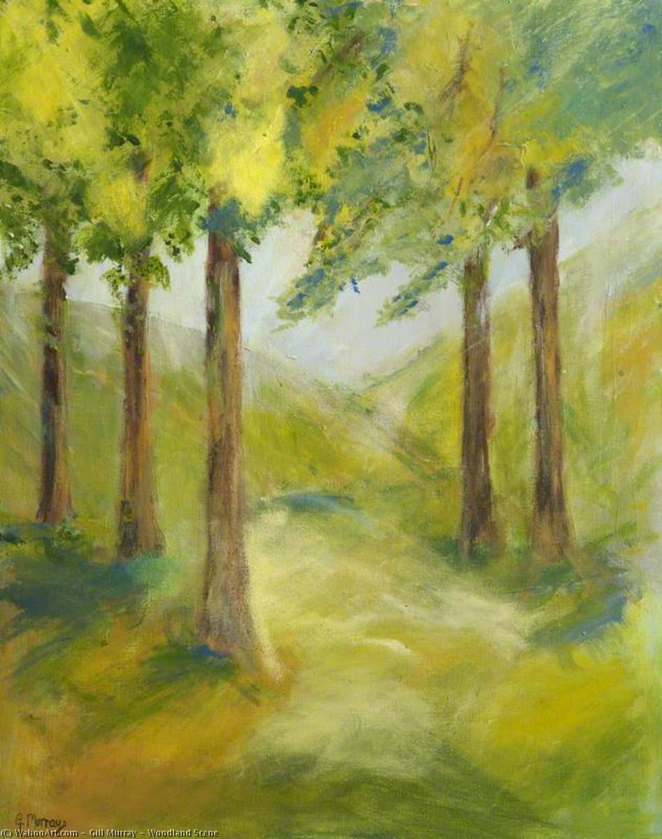 Wikioo.org - The Encyclopedia of Fine Arts - Painting, Artwork by Gill Murray - Woodland Scene