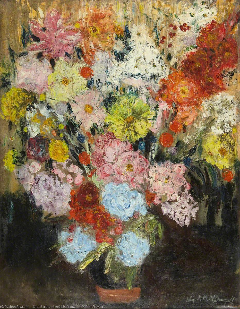 Wikioo.org - The Encyclopedia of Fine Arts - Painting, Artwork by Lily Martha Maud Mcdougall - Mixed Flowers